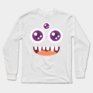 Funny Scary Monster Costume Halloween For Kids Long Sleeve T-Shirt